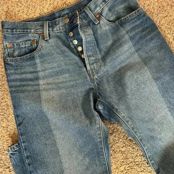 Levi’s 501 Button Fly Two Tone Jeans - Picture 4 of 7